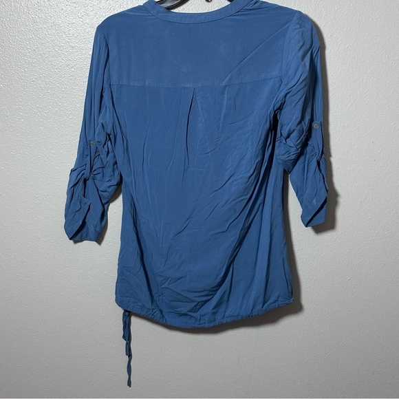 RW & Co Women Blue 3/4 Sleeve‎ button Shirt size XS - Picture 7 of 9